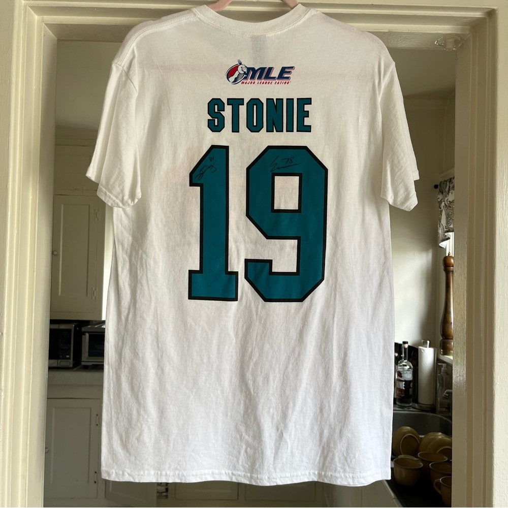 San Jose Barracuda Major League Eating signed shirt 2019 Matt Stonie - Picture 3 of 7